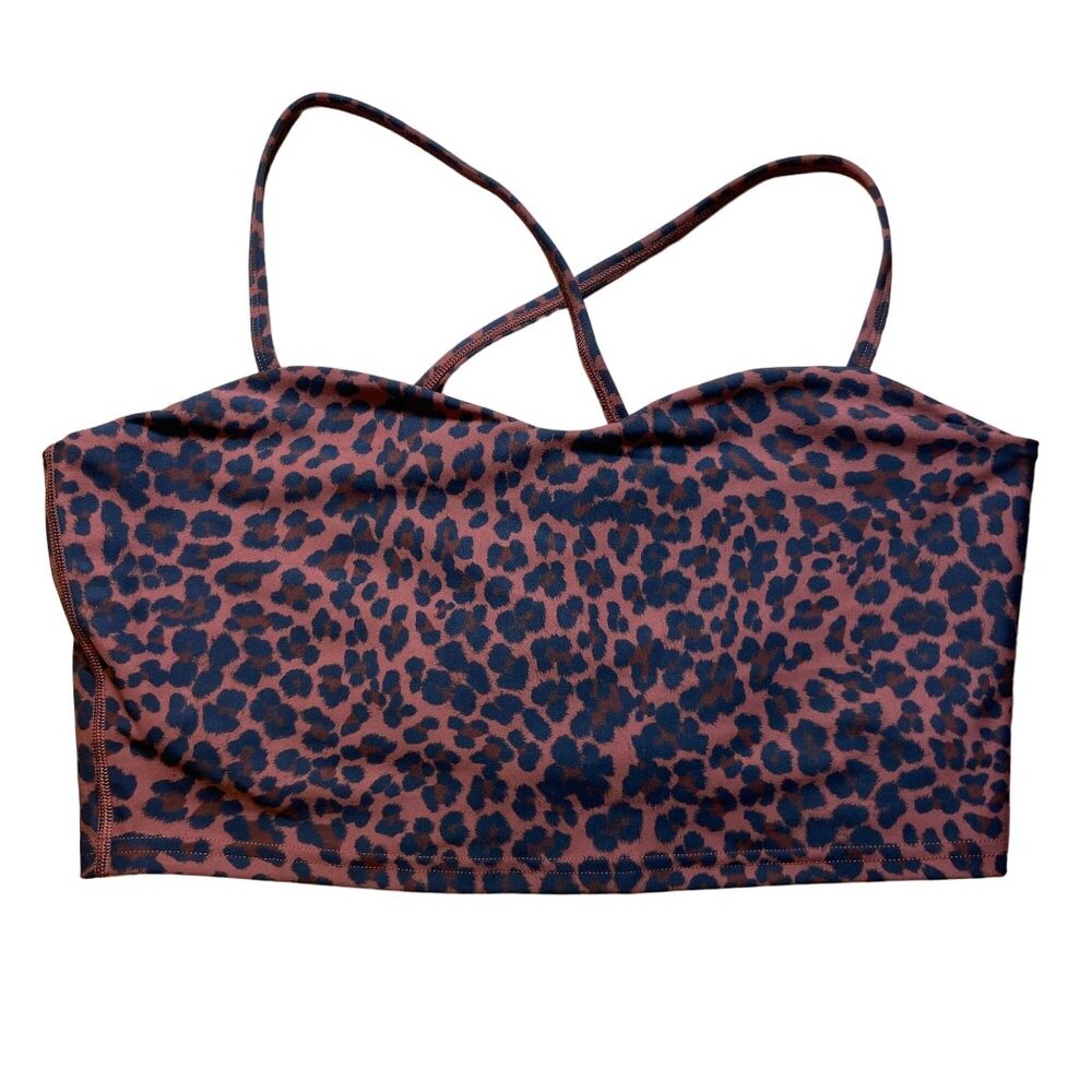 Kendall Toole x Spiritual Gangster Leopard Print Sports Bra Women's Size XL NWOT